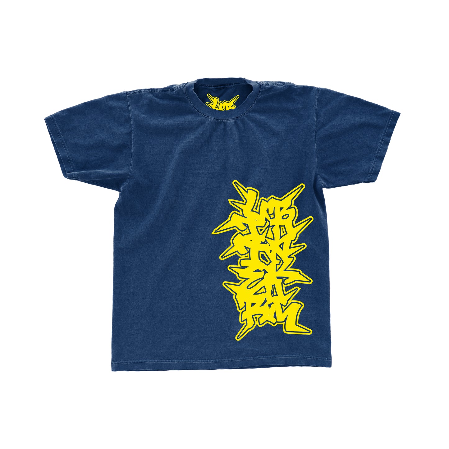 VERTIGO LOGO TEE NAVY/YELLOW